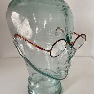 Vintage Victorian Tortoise Frame Round Eyeglasses